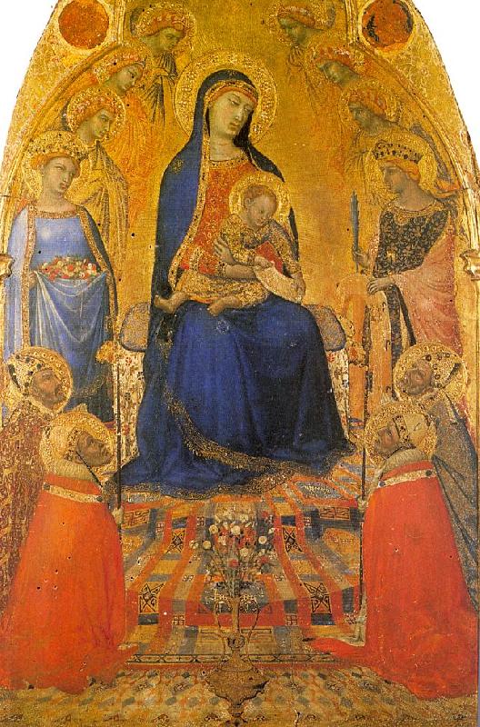 Ambrogio Lorenzetti Madonna and Child Enthroned with Angels and Saints Germany oil painting art